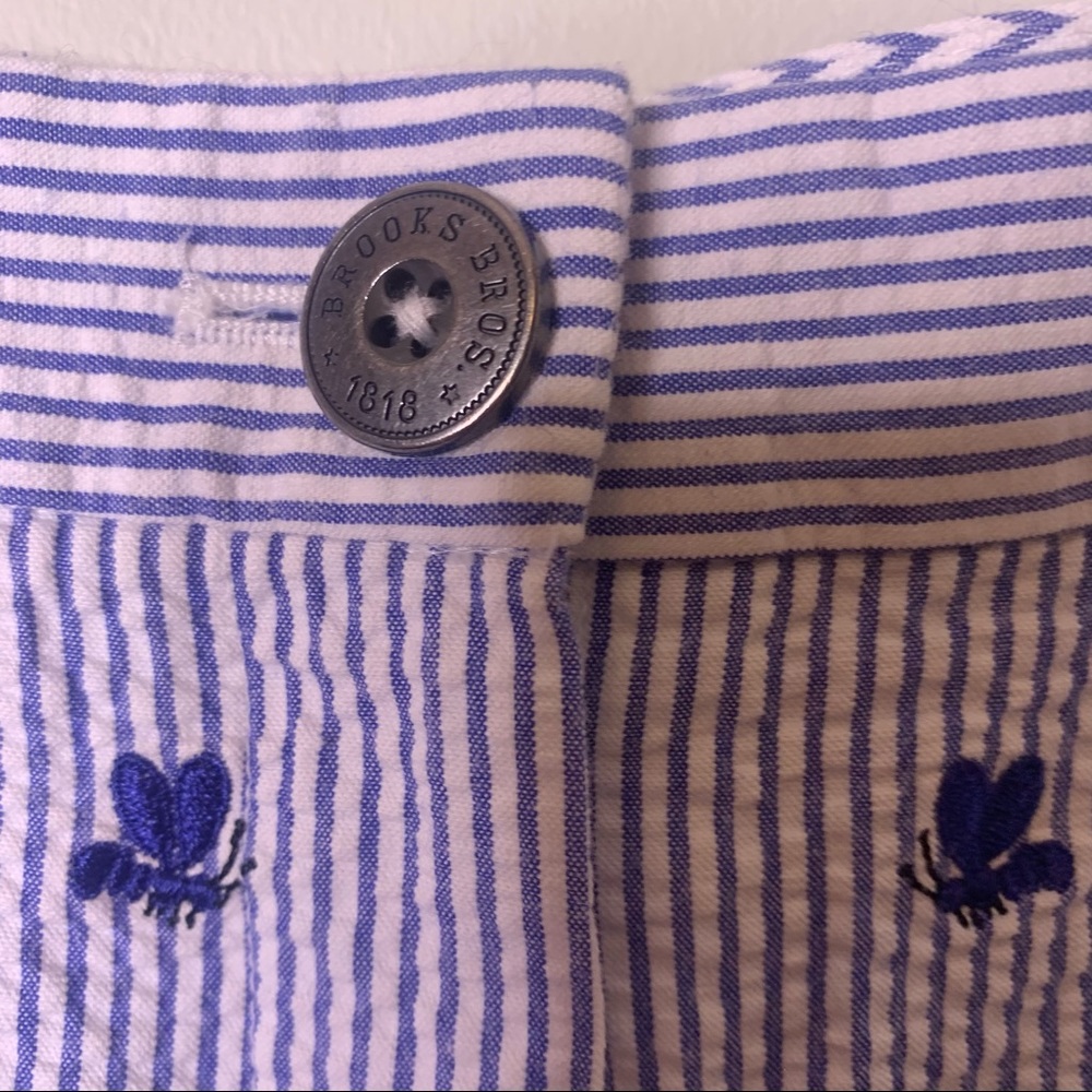 BROOKS BROTHERS Seersucker Embroidered Bee Shorts - Picture 5 of 15